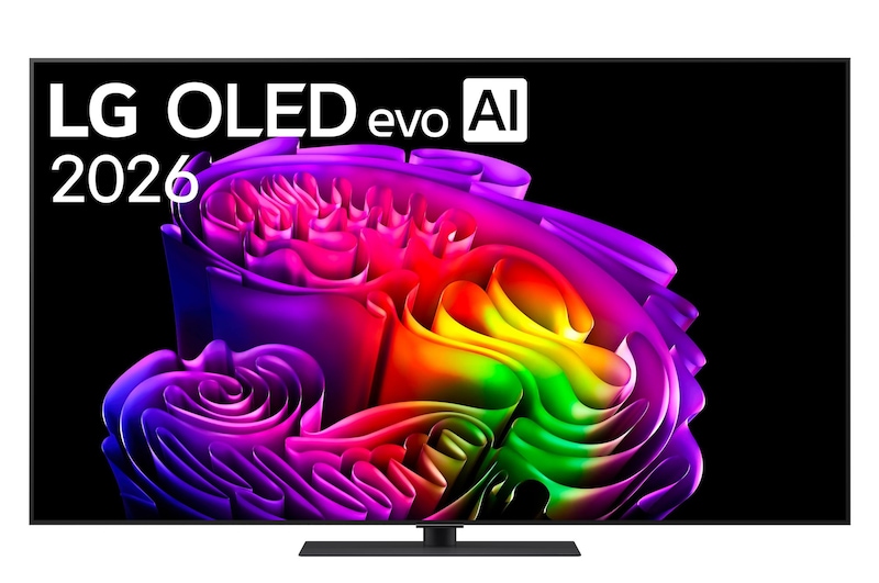 Vista frontale di TV 65 pollici LG OLED evo AI G6S 4K Smart TV 2026 OLED65G66LS